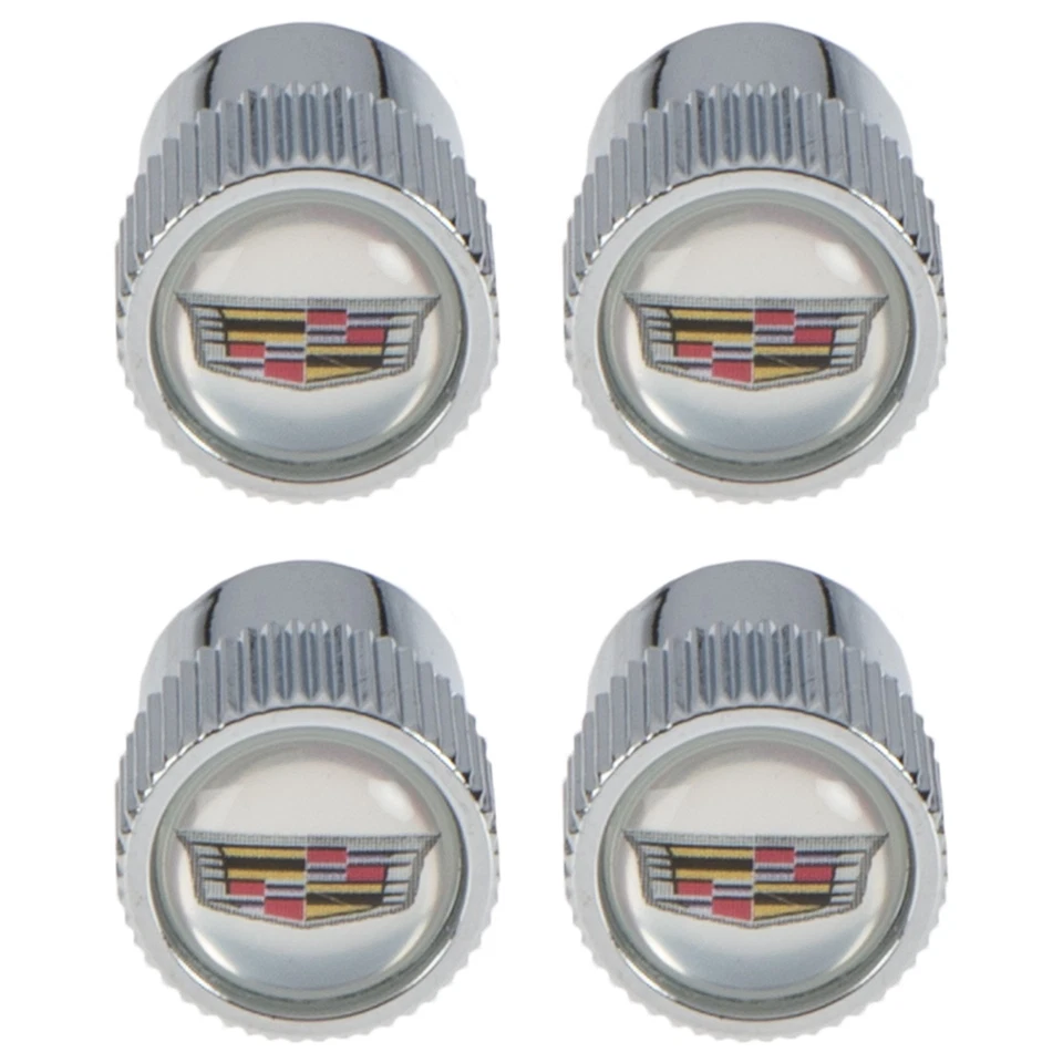 OEM новые колпачки штока клапана набор из 4 серебристых с логотипом гребня 12-18 ATS CTS 23473652 - Изображение 2 из 4