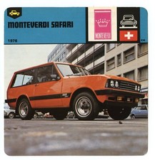 Tarjeta Monteverdi Safari - GT / Production Car Edito Service SA Auto Rally