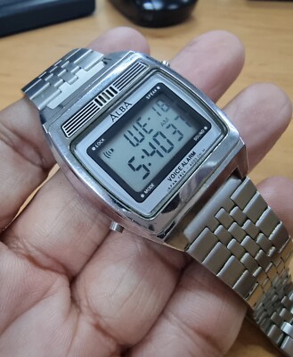 美品 セイコー ALBA VOICE ALARM Y824-4000 腕時計 SEIKO ALBA SPEAK VOICE ALARM Y824-4000 case no.502316, made