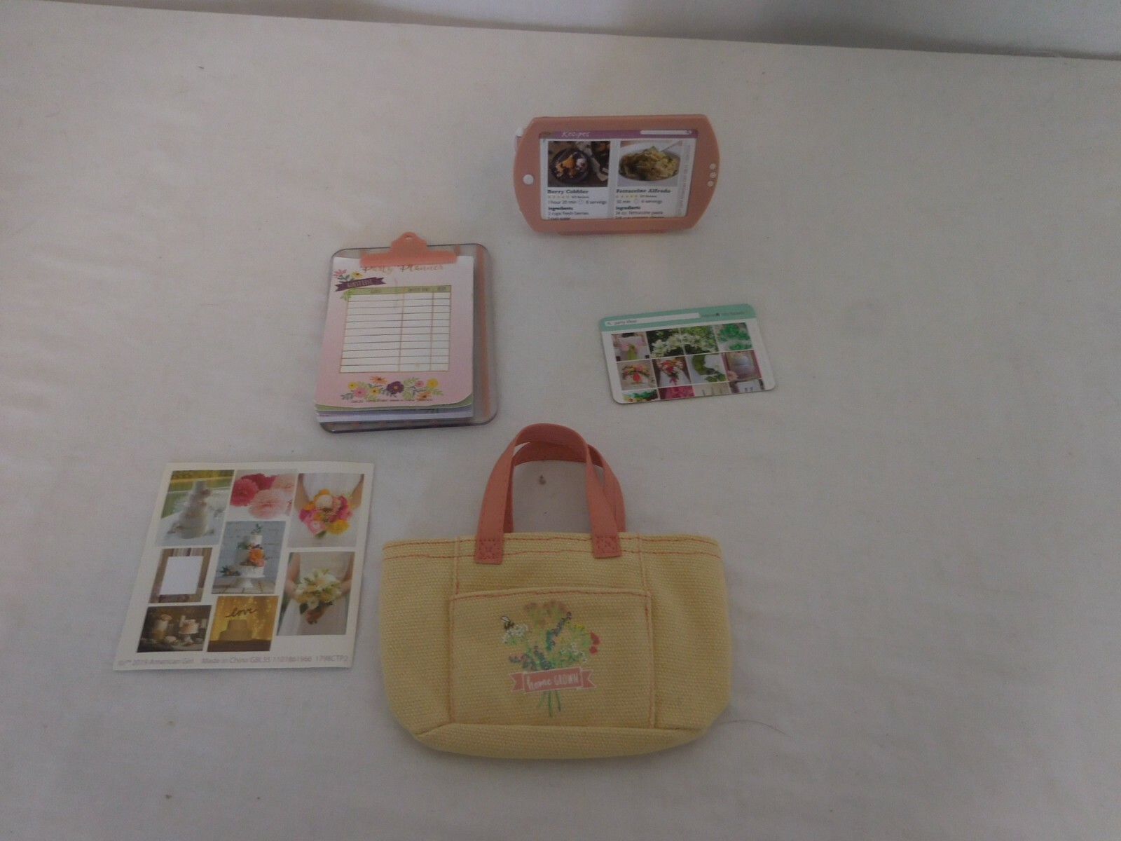 American Girl Doll Blaire Wilson AccessoriesCanvas tote, faux tablet