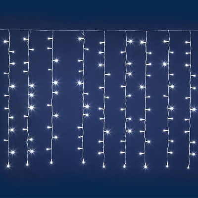 x Lichtervorhang Dekoration 160 LED Weihnachtsbeleuchtung Deko weiß Fred dfh