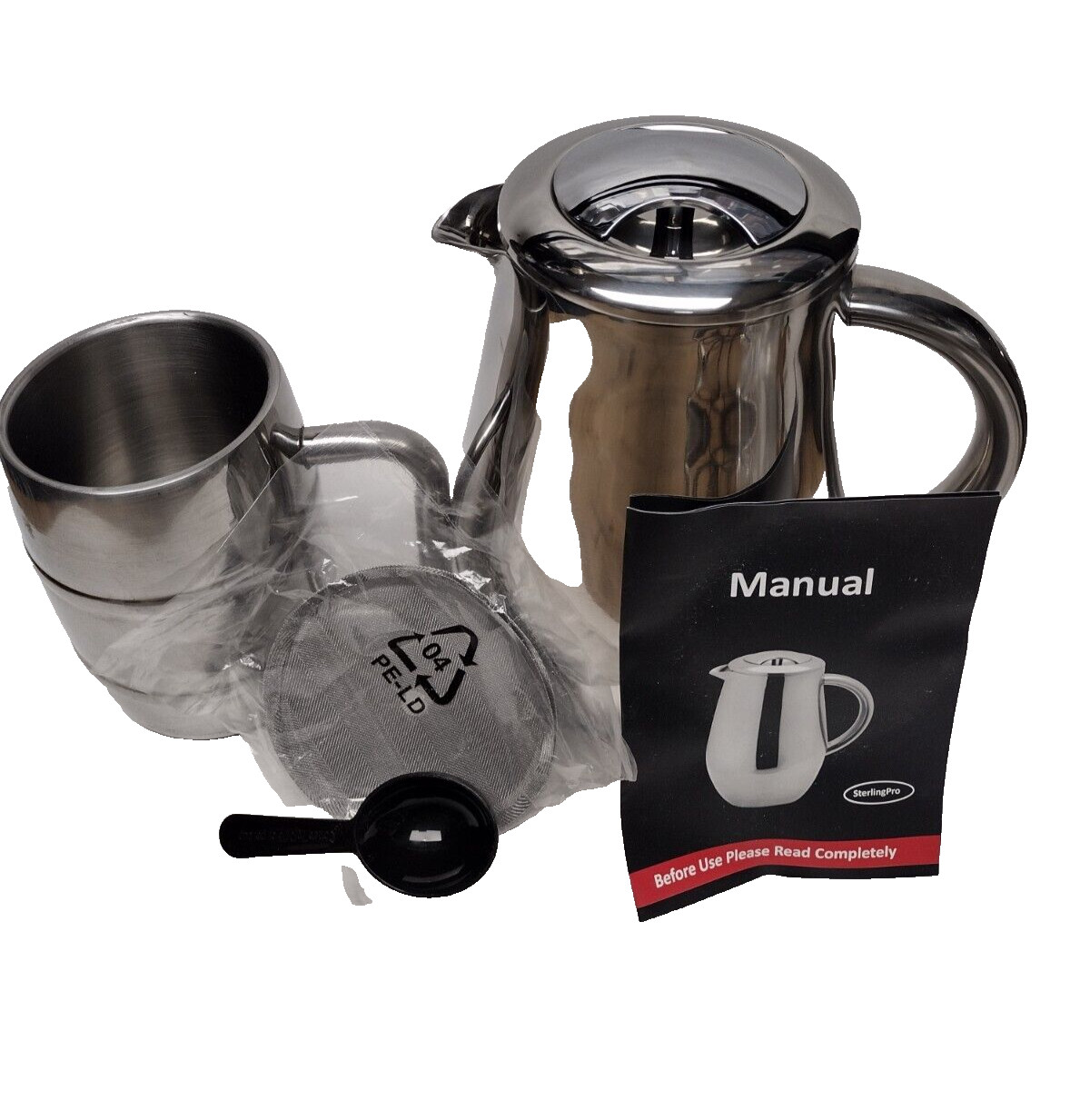 Coffee Maker  Double Walled Stainless Steel 8 Cup