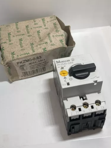 MOELLER PKZM0-0.63 MOTOR PROTECTIVE SWITCH 3-PHASE SCREW TERMINAL 0.4-0.63A NIB