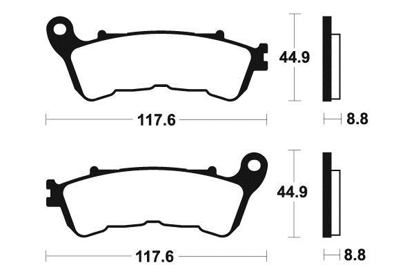 Plaquettes de frein avant Bendix voyage et trail Honda VFR 800 X Crossrunner