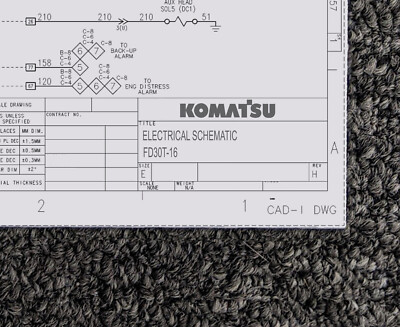 Komatsu Forklift FD30T-16 Electrical Wiring Diagram Manual