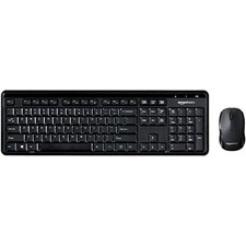 Wireless Computer Keyboard and Mouse Combo - US Layout QWERTY , Black
