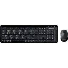 Wireless Computer Keyboard and Mouse Combo - US Layout (QWERTY), Black