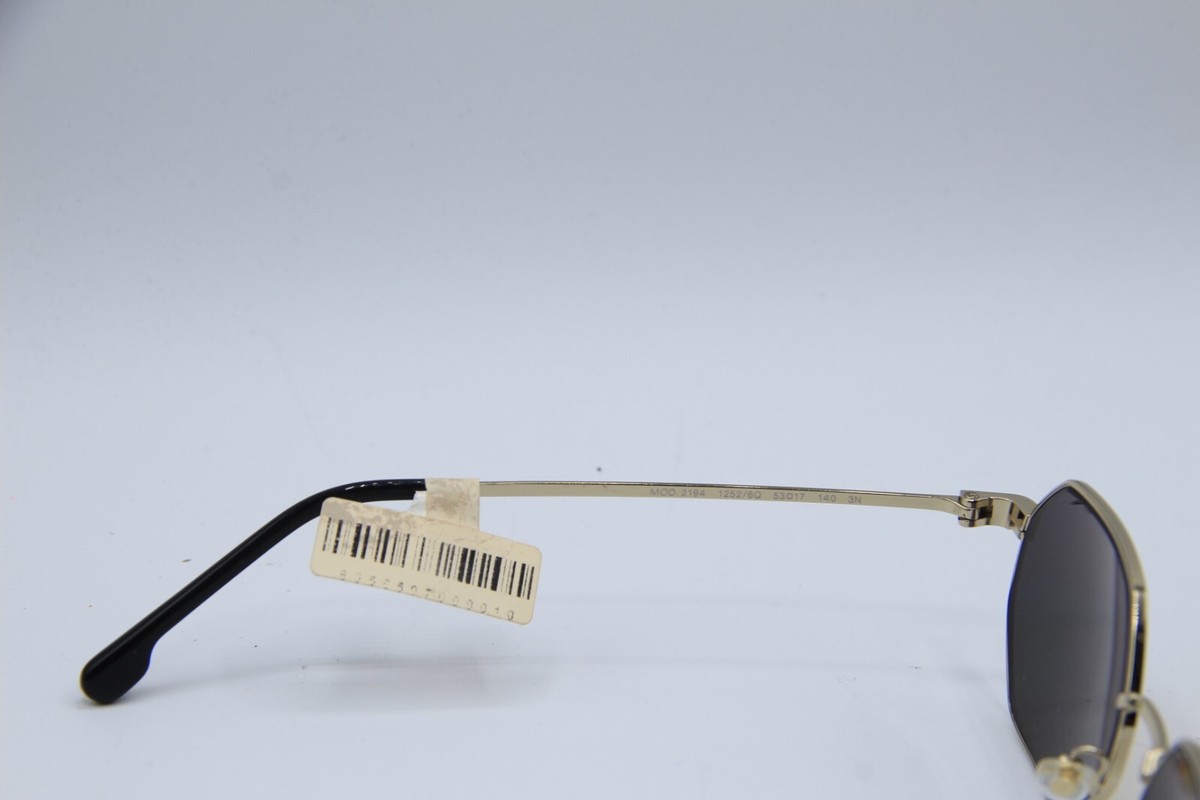 VERSACE 2194 1252/6Q GOLD BLACK MIRRORED AUTHENTIC FRAMES SUNGLASSES  53-17