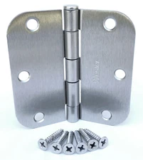 (12/18/24/30/40/50/100) Wester 3.5" Satin Nickel Door Hinges 5/8" Radius DH3558