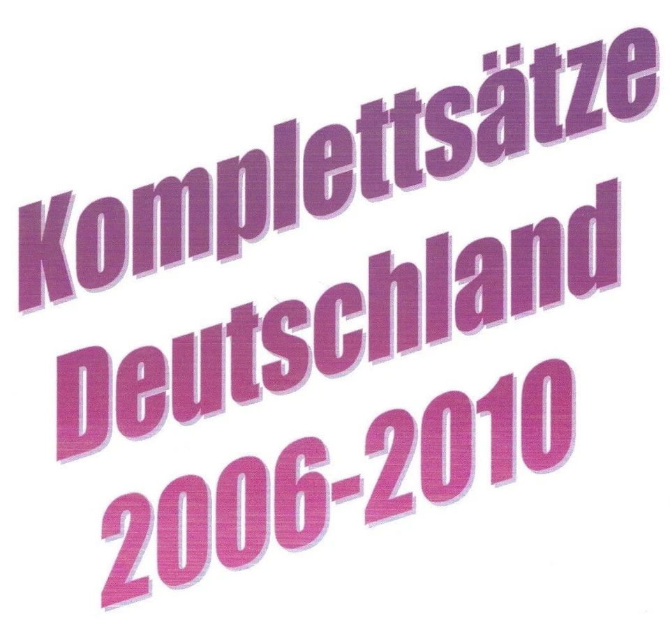 Auswahl Komplettsätze Satz/Sätze ab 2006 bis 2010 + alle BPZ - Bild 1 von 1
