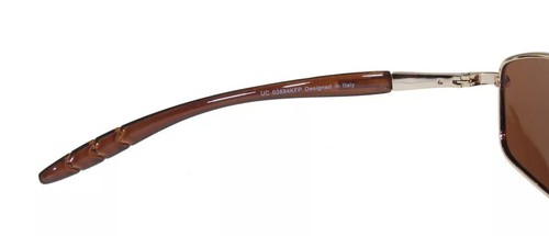 Mens Fashion Sunglasses Brown Green Polarised Lens Narrow Metal Frame Spring Arm - Picture 8 of 13