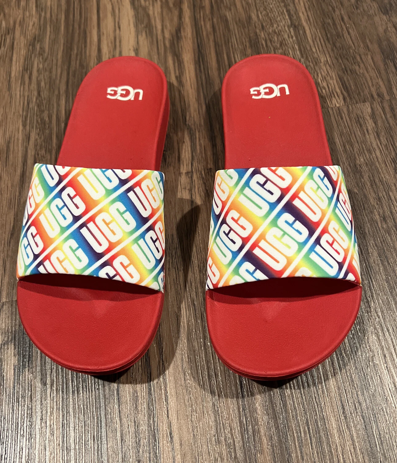 UGG PANTOFOLE DA SPIAGGIA SCIVOLI DA SPIAGGIA BAMBINI TAGLIA 4 ARCOBALENO 1107981K