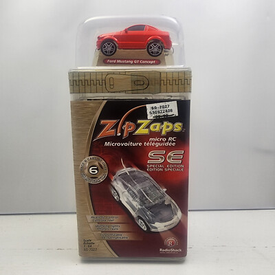 Vintage Zip Zaps Micro RC RED FORD MUSTANG GT CONCEPT New Original