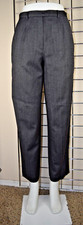 Vintage Wool Pants Zanella W26 L28 90s Charcoal Gray High Waist Soft Made Italy