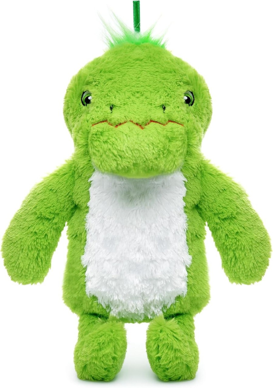 Green Dinosaur Faux Fur 3D Novelty Cover & Hot Water Bottle Set