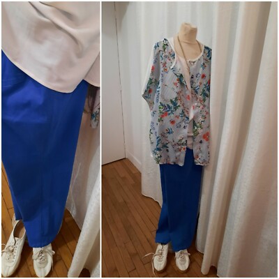 TOTAL LOOK COTE =JEANS BLAU SAMOON 54 56 UND PASSENDES UNSCHARFES HEMD 54 56 NEU