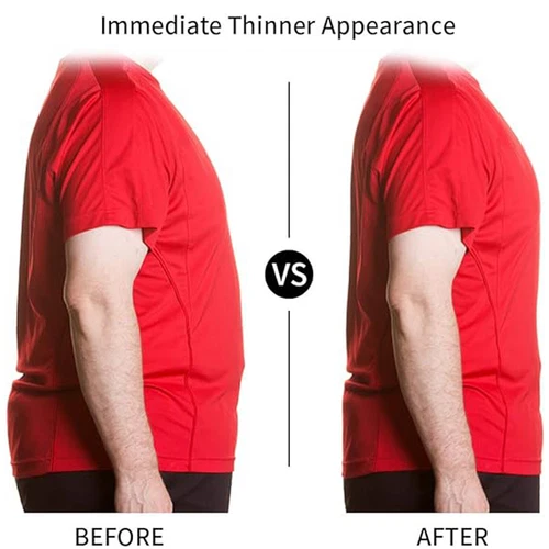 Hombres Camisa de Compresión Control Abdomen Chaleco Apretado Adelgazante Cuerpo Modelador Entrenamiento Grasa - Imagen 5 de 21