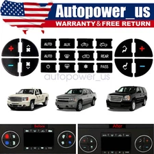 For 07-14 Chevy Suburban Climate Control Button Decal Dash Switch Stickers New