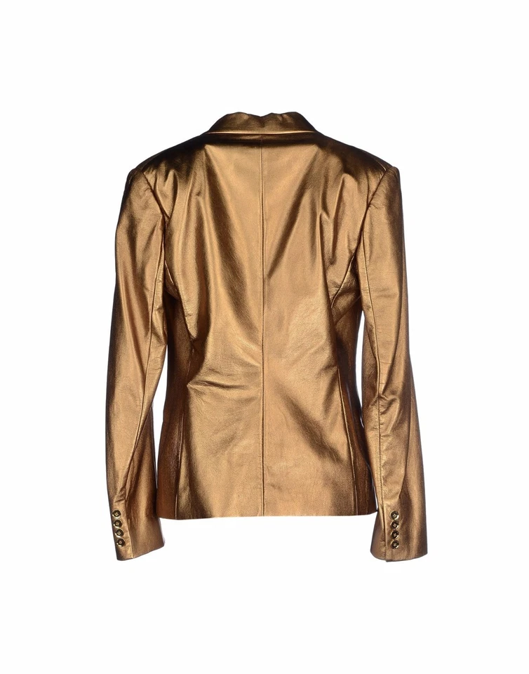 Jaqueta Ralph Lauren Black Label Blazer Couro Dourado Casaco Esportivo Nova $2995 - Imagem 2 de 4