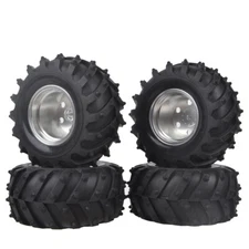 Aluminum Beadlock Wheels Tires for Tamiya BlackFoot Monster Beetle Mud Blaster