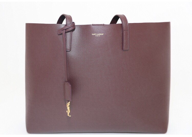 SAINT LAURENT YSL EAST WEST LARGE SHOPPING LEATHER TOTE