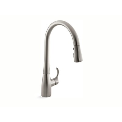 KOHLER K-596-VS Simplice Pull-Down Sprayer Kitchen Faucet in Vibrant Stainless