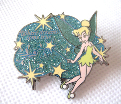 Disney Where Dreams Come True Tinkerbell Pin Pixie Dust Sparkle