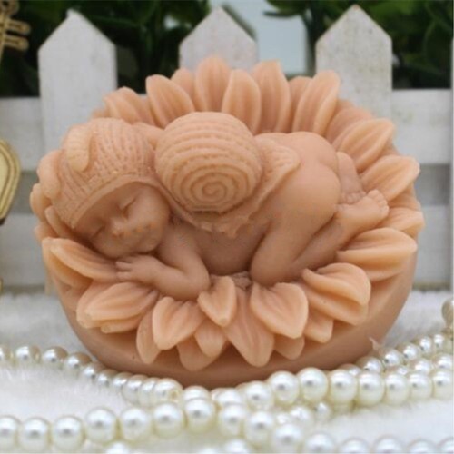 Baby Soap Mold Craft Homemade Silicone Soap Bar Mold DIY Candle Resin