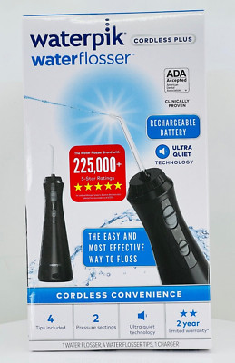 Waterpik Waterflosser Cordless Plus Convenience Jet Black (NIB)