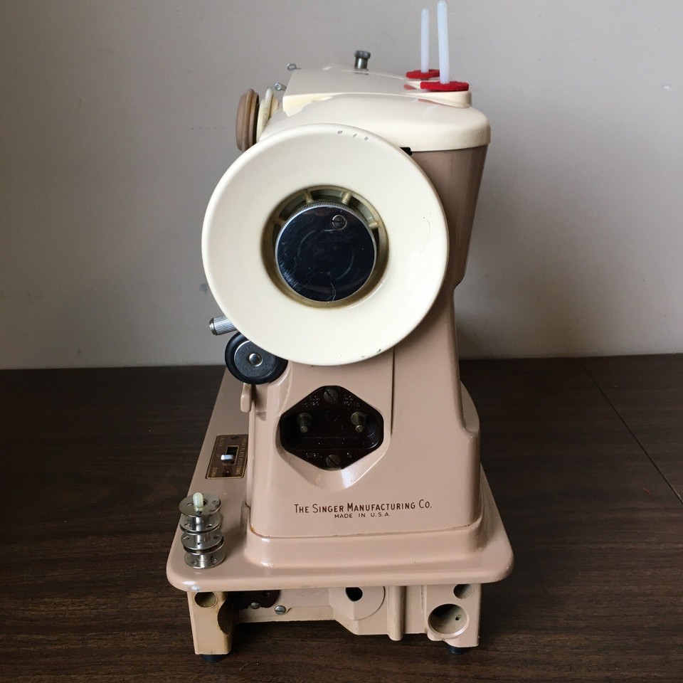 SINGER 401A Sewing Machine SlantOMatic wCams, Sew A+ eBay