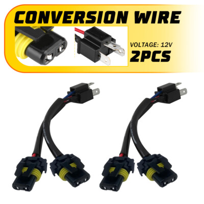 Conversion Wire 9003 H4 TO 9005 9006 Two Harness Head Light Adapter PlugPlay EAH
