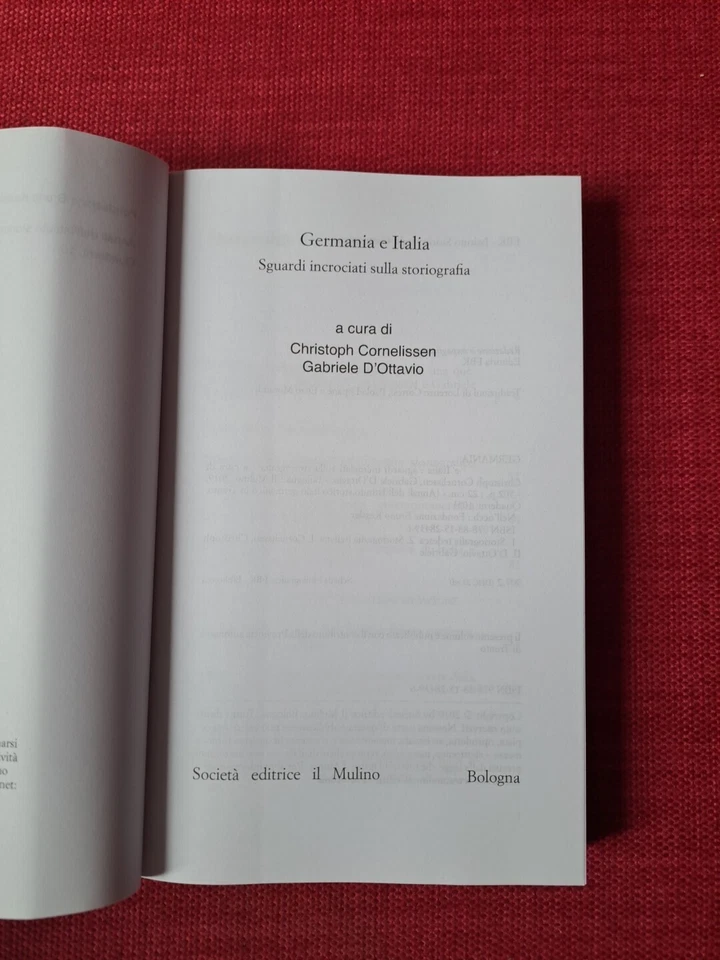Germania E Italia Cornelissen D'Ottavio Storiografia Il Mulino Kessler - Immagine 3 di 4