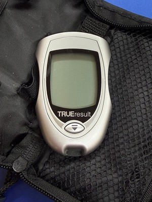 Blood Glucose Monitor System ''True Result'' with case. Powers Up
