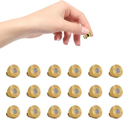 POCKET PANDA 18Pcs Brass Mister Nozzles for Outside Patio Misting, Nozzle for Mi