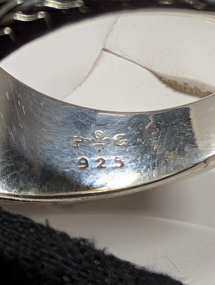 phillip gavriel 925 black sapphire ring sz9 - Image 3 of 4