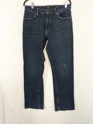 Lee Original Fit Boys' Dark Wash Blue Jeans 18 HUSKY - Picture 1 of 16