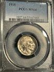 1915 Buffalo Nickel - PCGS MS64 Beautiful 111yr old  lustrous original coin