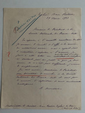 HANDWRITTEN LETTER FROM THE PAINTER B.MORISSET TO THE SNBA 1932 (67)