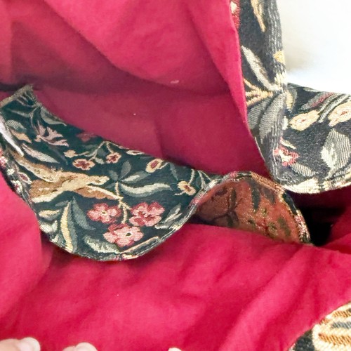 Vintage Tapestry Novelty Animal Print Floral Crossover Purse Bag Boho Festival - Picture 8 of 9