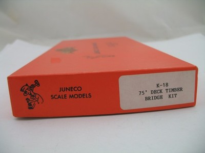 Juneco Scale Models HO Kit K-18: 75 foot Deck Timber Bridge