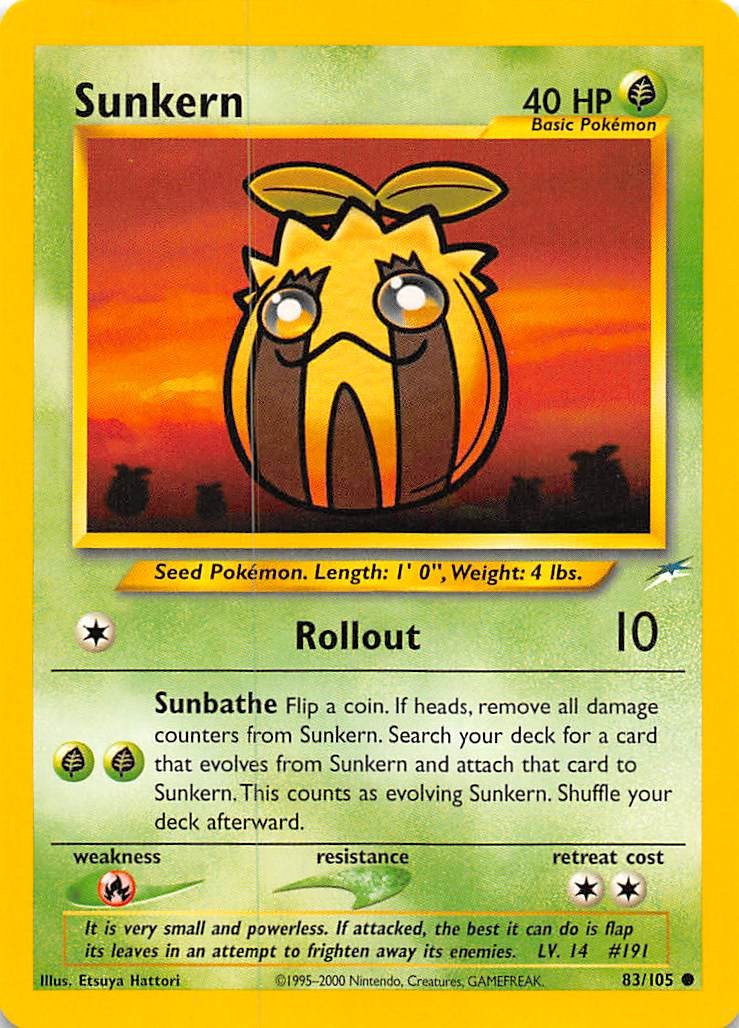 Sunkern 083/105 Neo Destiny Pokemon