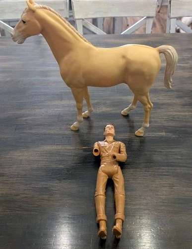 Vintage Marx Toys Johnny West & Palomino “Thunderbolt” Horse - Parts or Repair
