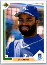 ⚾ 1991 Upper Deck #543 Brian McRae Kansas City Royals RC