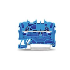 5pcs WAGO 2001-1204 2-Conductor Feedthrough Terminal Block 4.2mm Wide Blue New