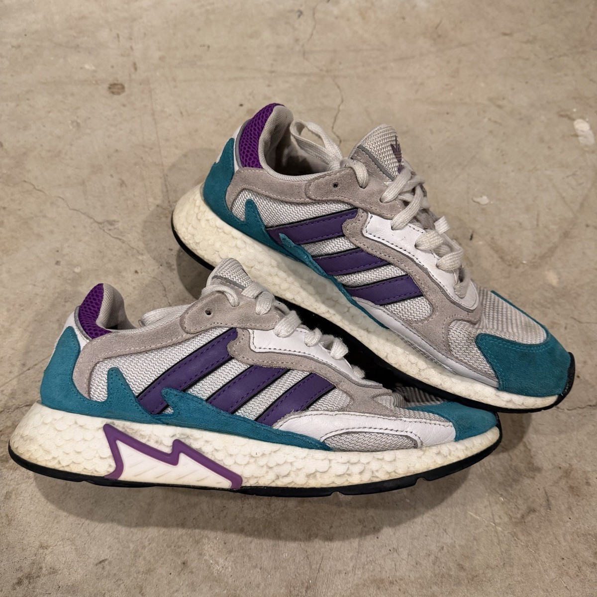 Adidas Tresc Running Shoes Boost Purple Teal 90