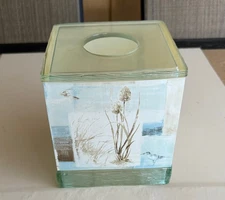 TISSUE BOX COVER SQUARE BOX WITH ROUND OPENING  6"H X 5.5"W