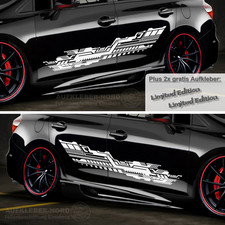 2x Seitenaufkleber Future Design 170cm Autoaufkleber B10a Tuning Streifen Bus