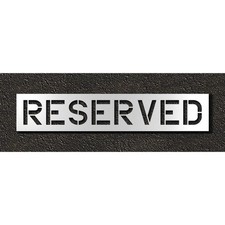 RAE STL-116-71233 Pavement Stencil,Reserved,12 in 29EL54
