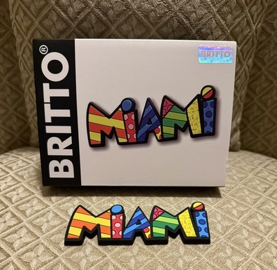 Romero Britto Miami Magnet New In Box from Miami Gallery Art Colorful Mint