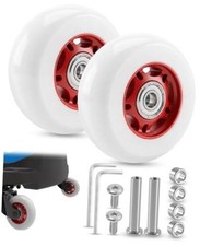 76mm x 30mm Caster Wheels Replacement for Razor Crazy Cart, Durable Caster Red